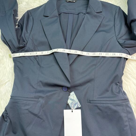 Ministry of Supply Women's Kinetic Tailored Blazer Navy Size 12 NWT - Picture 6 of 16